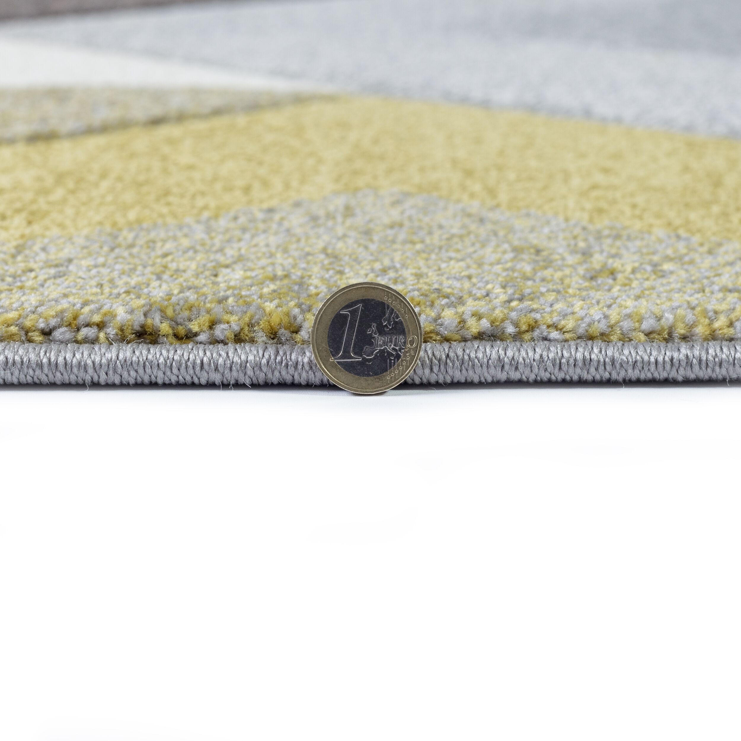 Thumbnail - Kadima Design Teppich, Gelb, Textil, Grafikmuster, Rechteckig, 120x170 cm, pflegeleicht, in verschiedenen Größen erhältl...