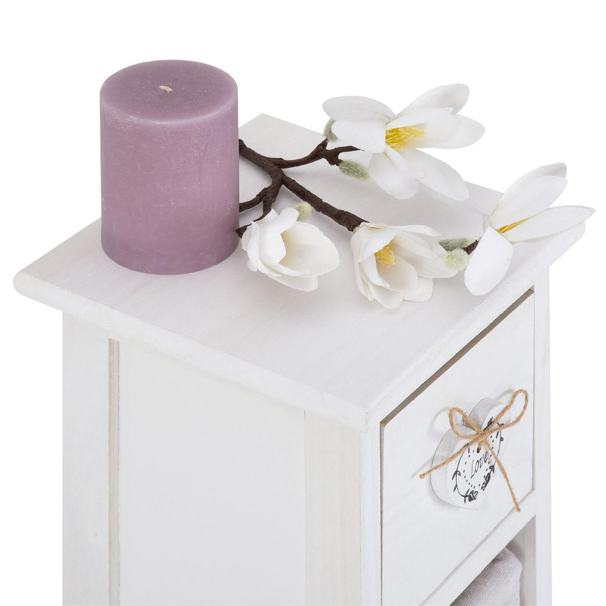 KOMMODE FLOWER - Weiß, Holz (21/70/21cm) - CARO-Möbel