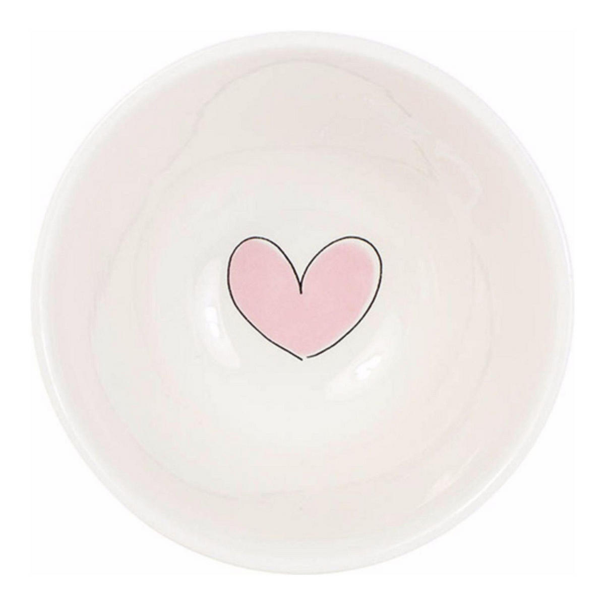 SCHALE Streifen GR in Rosa - 14cm - Pink, Keramik (14.3/9/14.3cm) - Blond Amsterdam