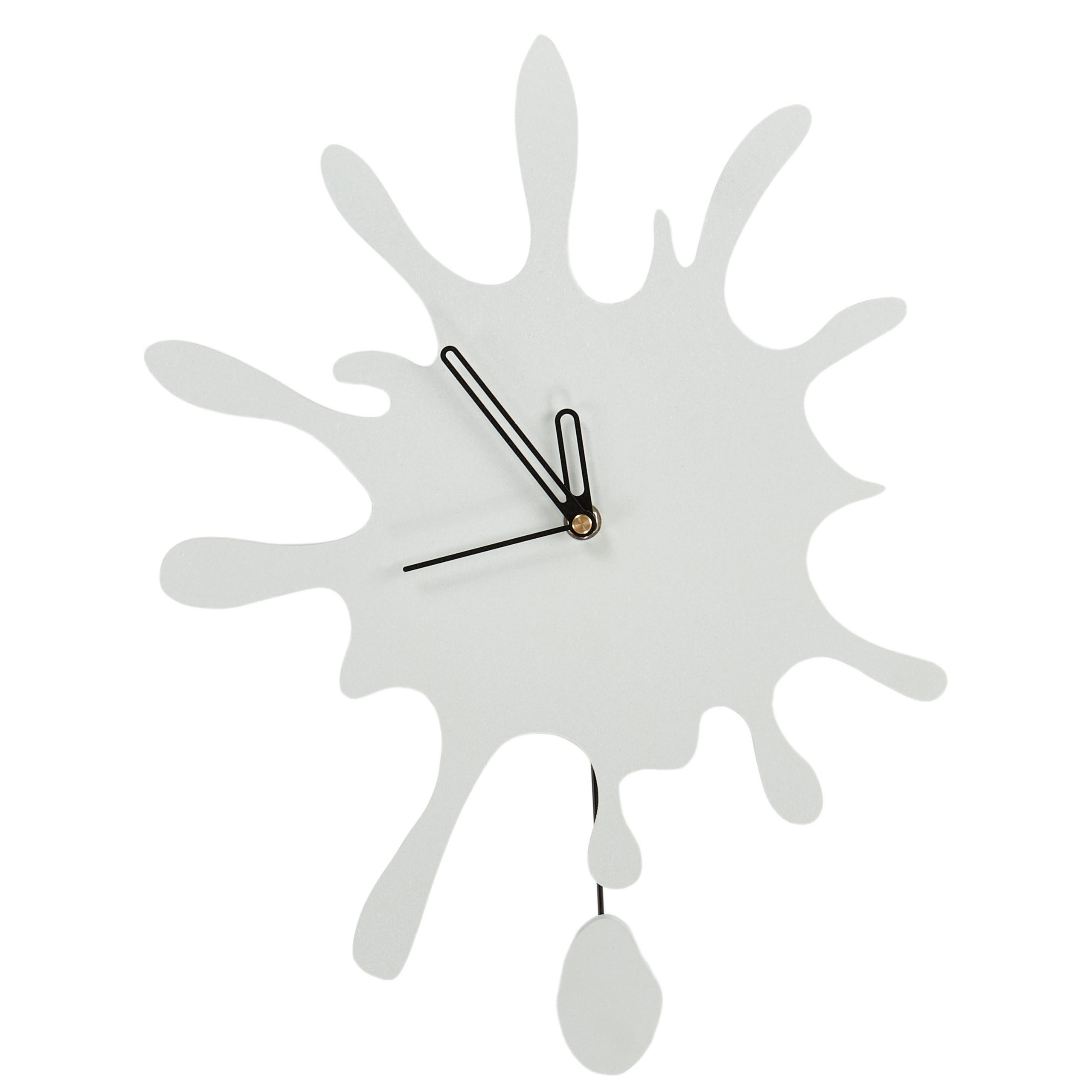 WANDUHR Weiß Fully - Weiß, Holzwerkstoff (27/37/1cm) - Beliani