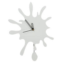 WANDUHR Weiß Fully - Weiß, Holzwerkstoff (27/37/1cm) - Beliani