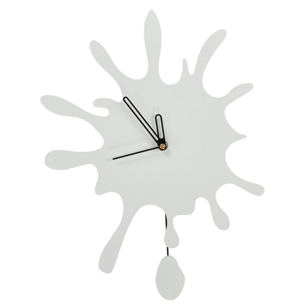 WANDUHR Weiß Fully - Weiß, Holzwerkstoff (27/37/1cm) - Beliani