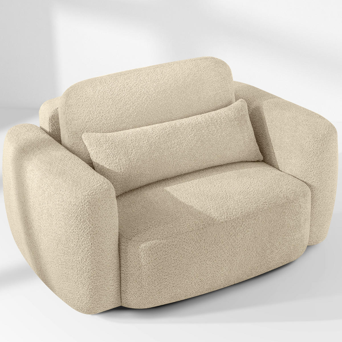 SESSEL ELOSA - Beige, Holz/Textil (145/85/115cm) - KONSIMO®