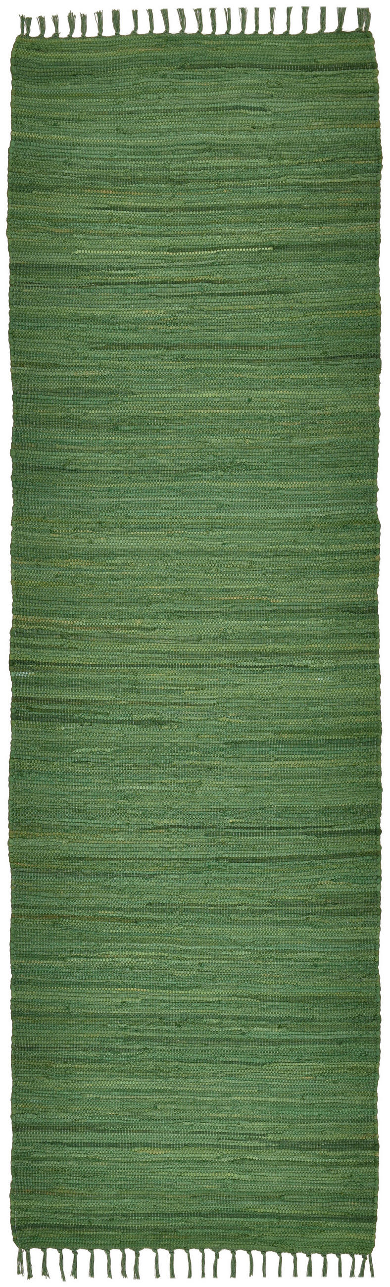 Rug and Roll Fleckerlteppich Grün 70x250 cm