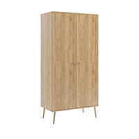 KLEIDERSCHRANK NATURA, 100 cm, Eiche Craft, mit Kleiderstange - Naturfarben, Holz (100/202/52cm) - Excellent Home