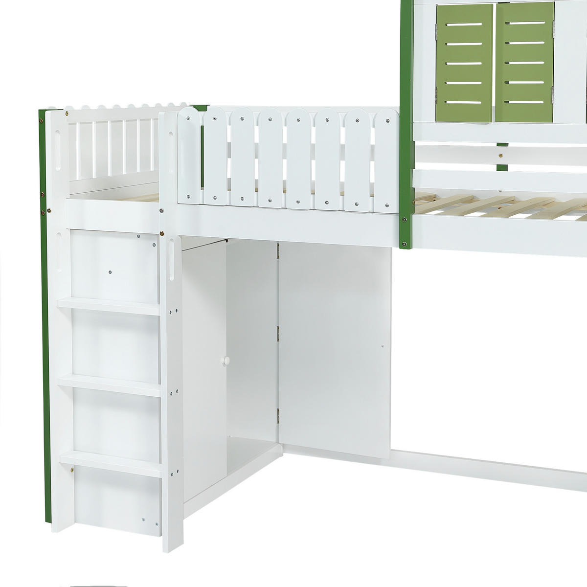 HOCHBETT 90/200 cm Weiß, Grün - Weiß/Grün, Holz/Holzwerkstoff - Raumix