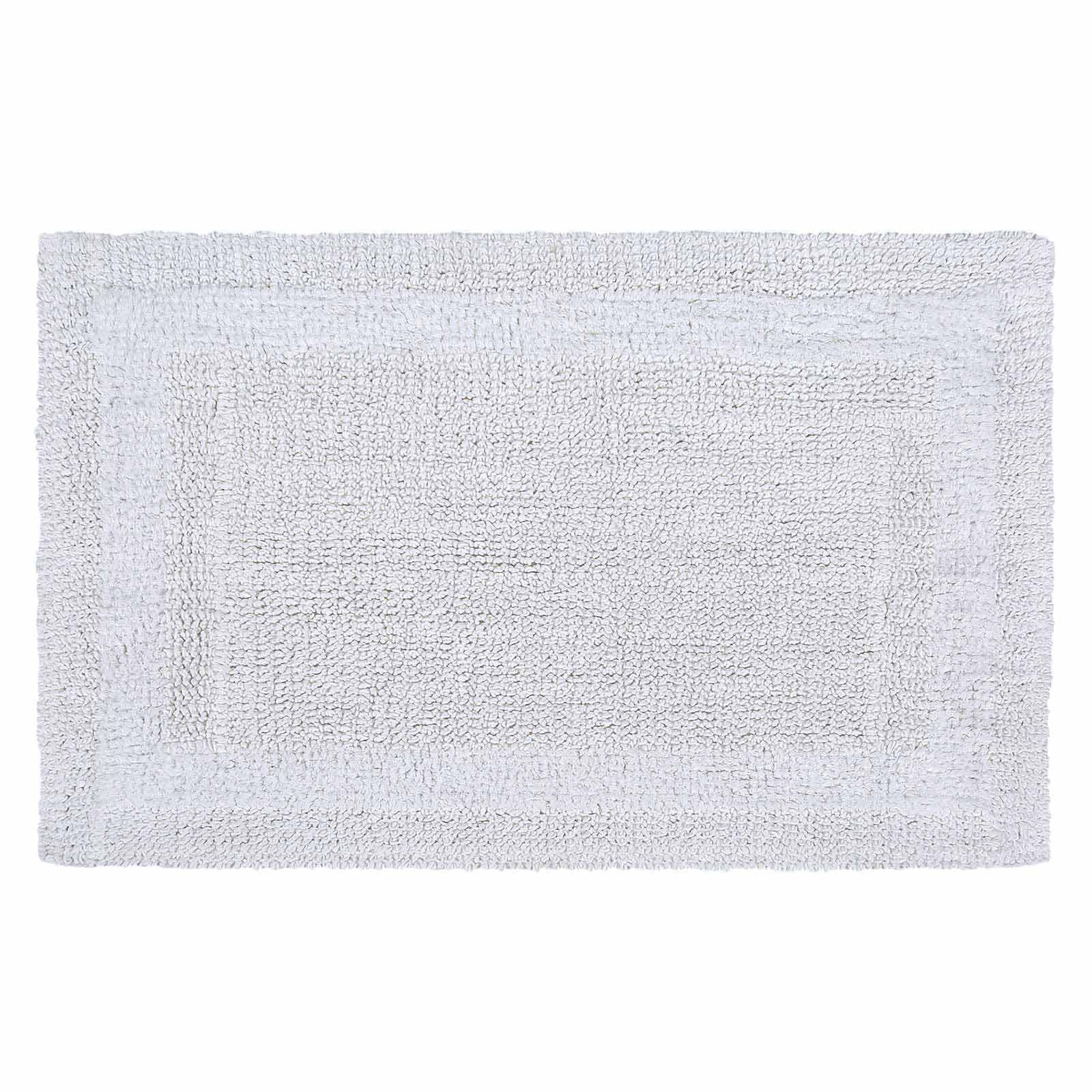BADEMATTE 70/120 cm, 100% Baumwolle, wendbar - Weiß, Textil (70/120cm) - Homescapes