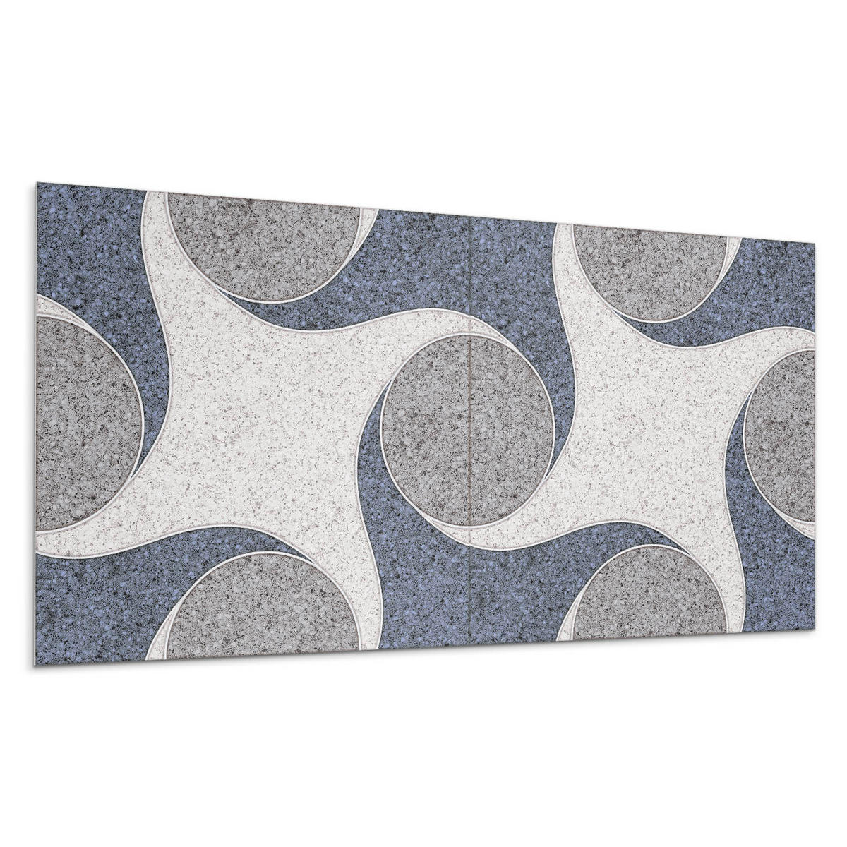 WANDPANEEL 100x50 cm selbstklebend Granitia - Blau/Grau, Kunststoff (50/1.6/100cm) - Wallfluent