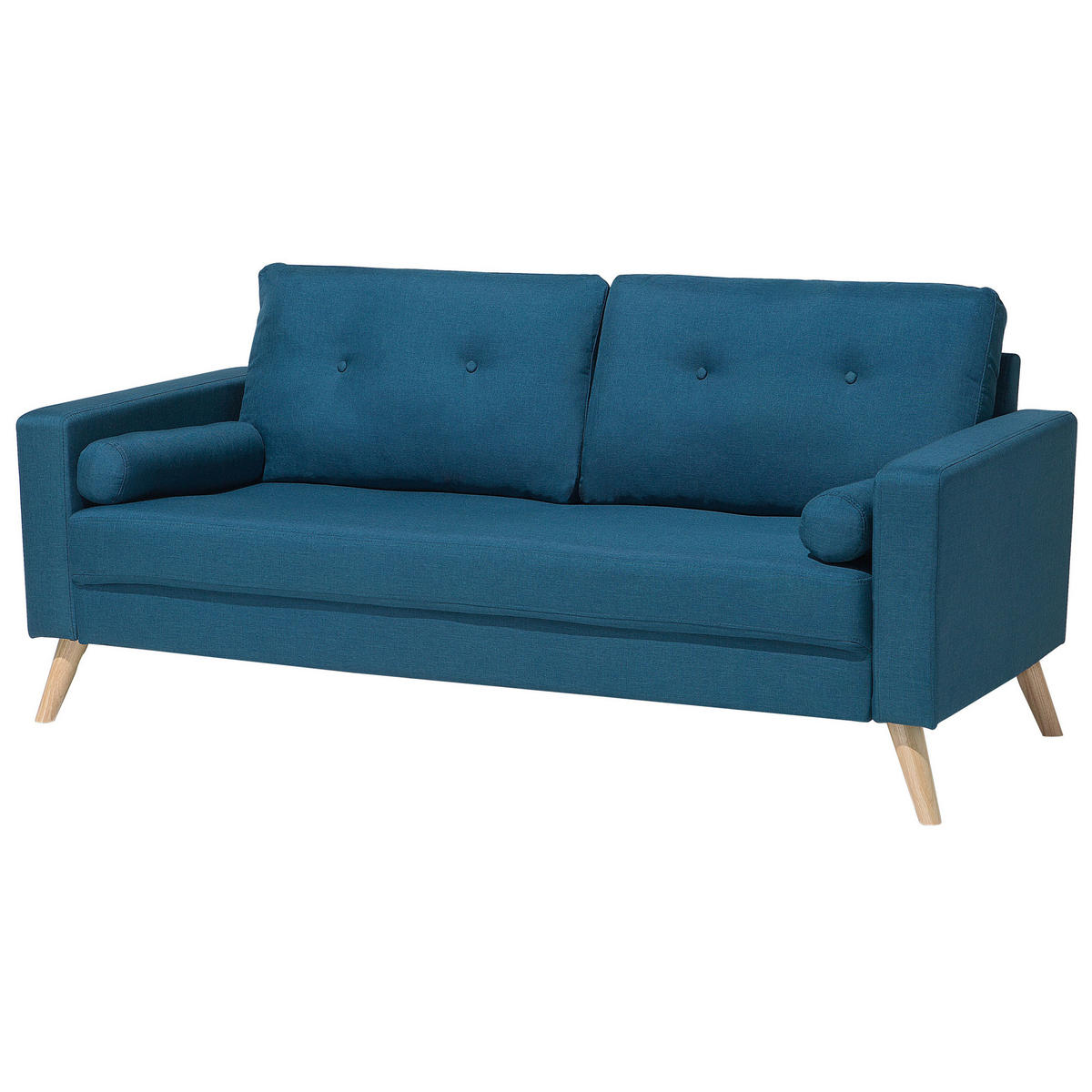 2-SITZER-SOFA Polyester Blau Kalmar - Hellblau, Textil (182/88/74cm) - Beliani
