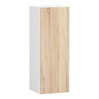 KÜCHENSCHRANK Weiß, Sonoma Eiche 30.5x30x72cm - Silberfarben/Weiß, Holzwerkstoff/Kunststoff (30/72/30.5cm) - Akord