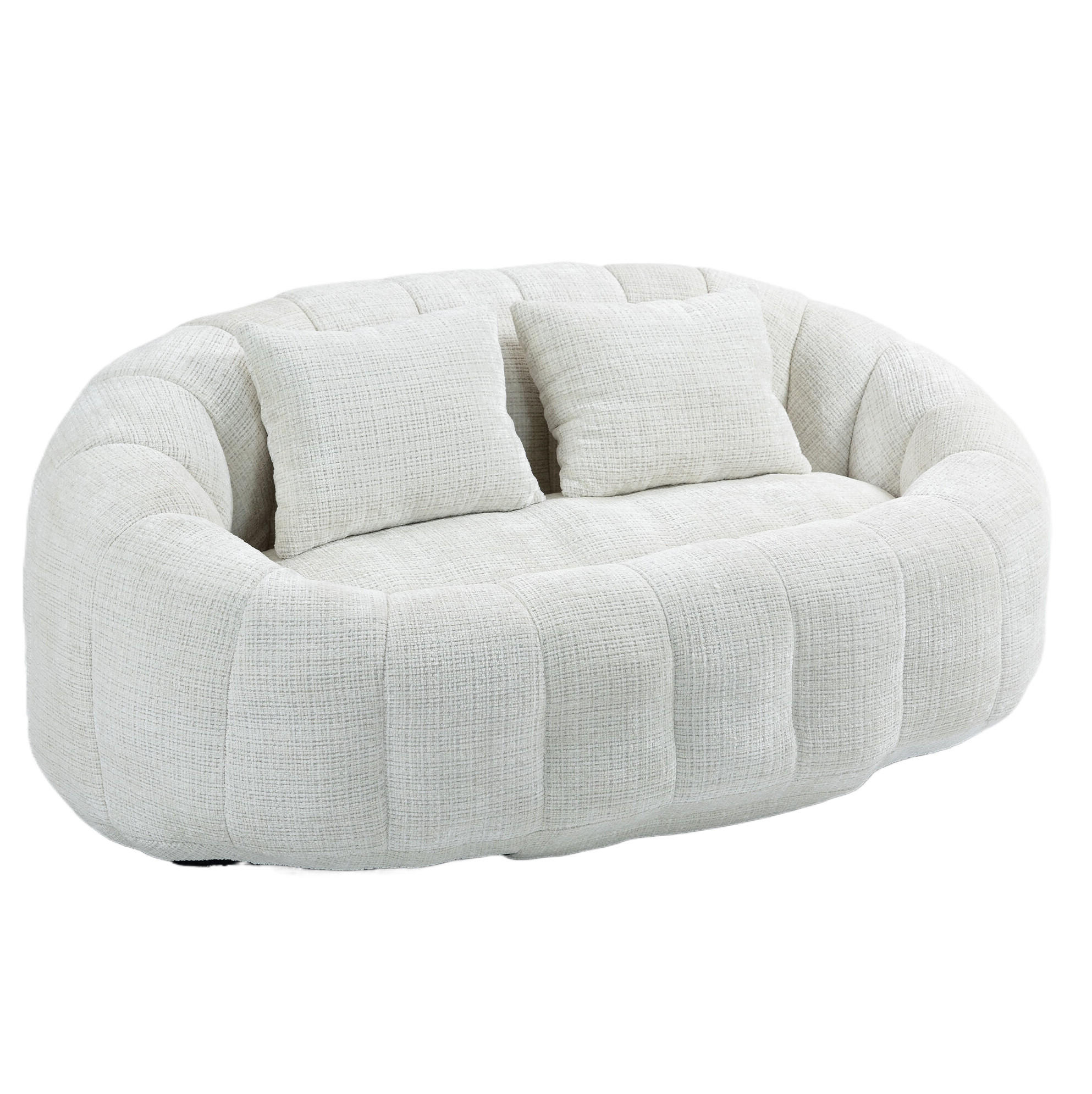 SITZSACK Chenille 150 x 95 x 63 cm Beige - Beige, Kunststoff (95/63/145cm) - Beauniv