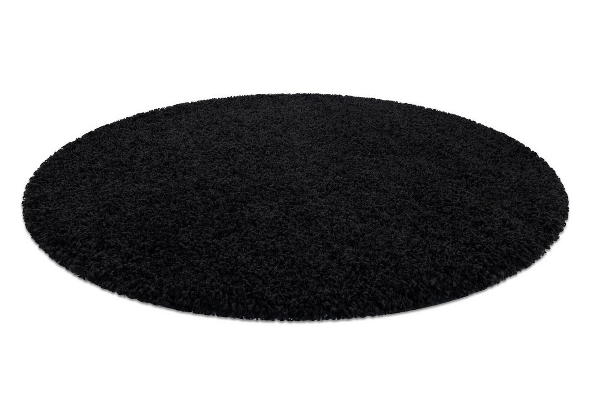 TEPPICH Soffi 100 cm - Schwarz, Textil (100/100cm) - rugsX