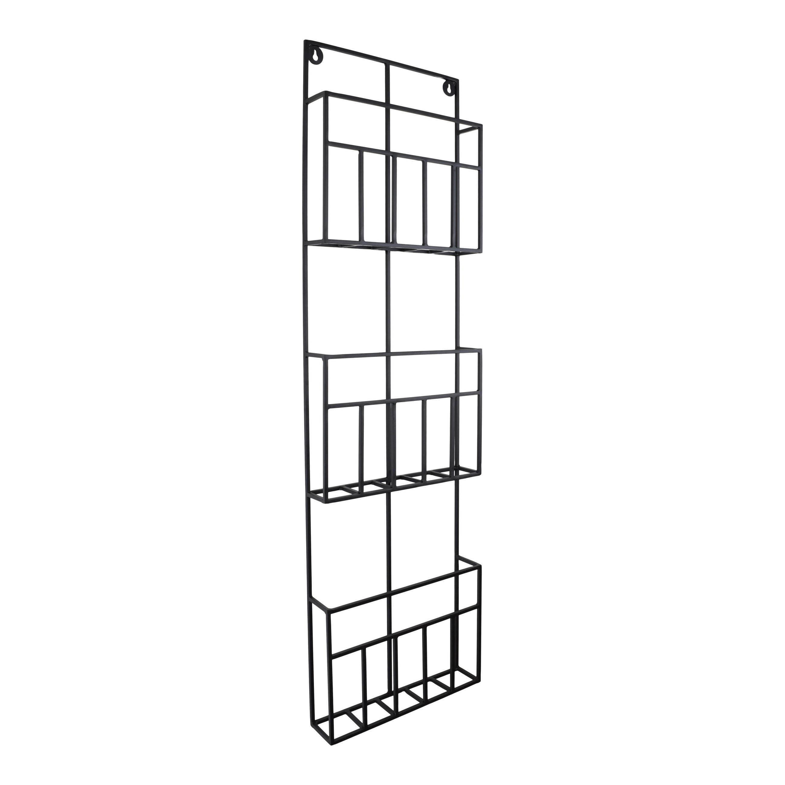 ZEITSCHRIFTENSTÄNDER Maggy Schwarz - Schwarz, Metall (30/105/10cm) - LOFT42