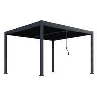 LAMELLENDACH-PERGOLA Oasis 3,6 x 4 m Anthrazit Aluminium - Grau, Kunststoff (80/175/120cm) - Green Spirit