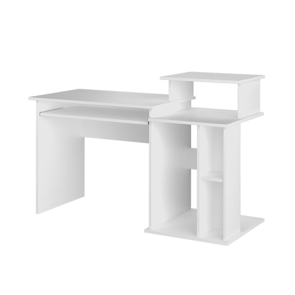 SCHREIBTISCH Jan Weiß 130 x 55 cm - Weiß, Holzwerkstoff (55/130/87cm) - Vicco