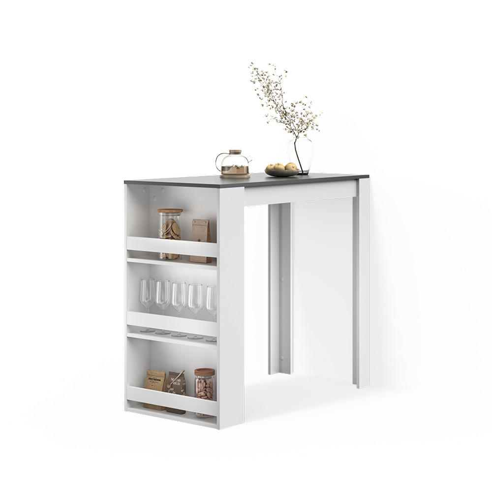 BARTISCH Regusa Weiß/Anthrazit 57 x 117 cm - Anthrazit/Weiß, Holzwerkstoff (117/57/106cm) - Livinity®