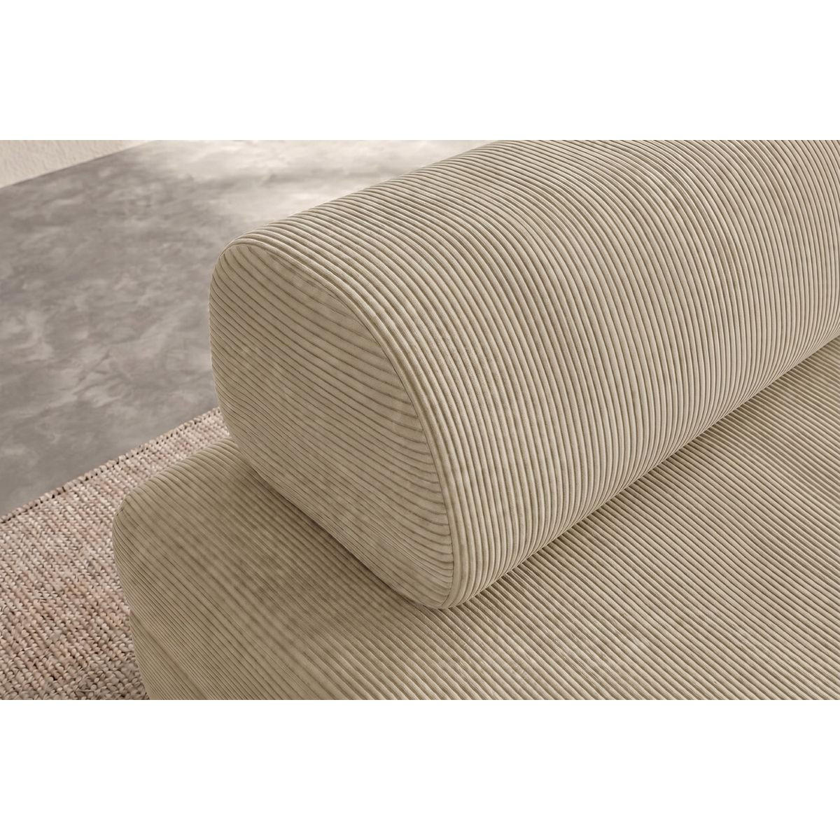 2-3-SITZER-SCHLAFSOFA aus beigefarbenem Cord - Beige, Textil (95/70.5/190cm) - Kimo