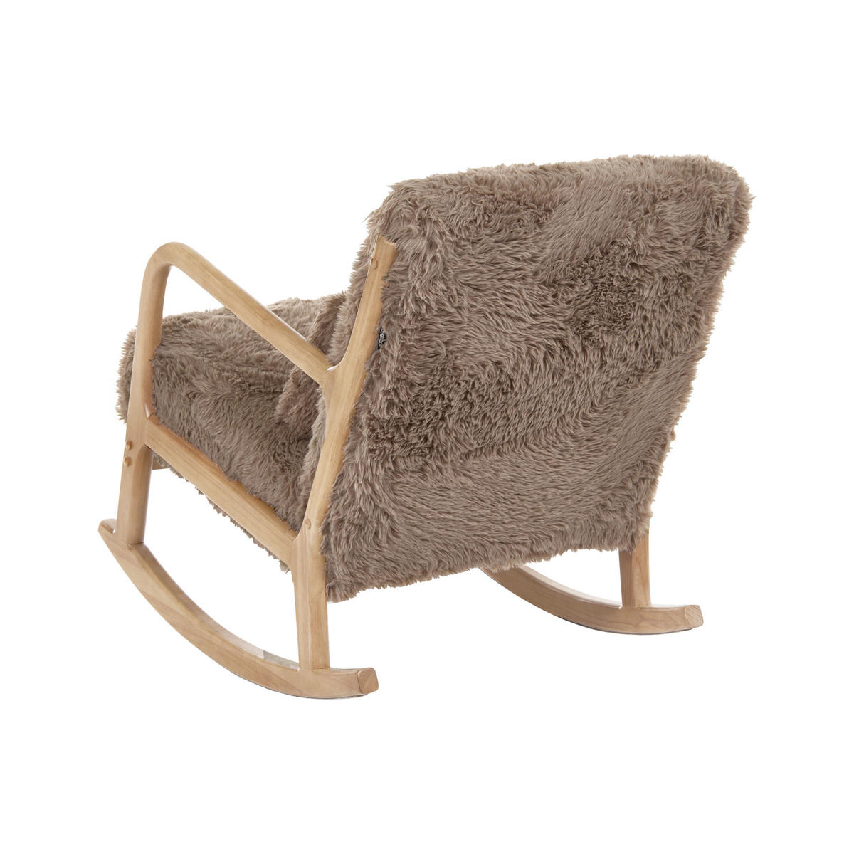 HOUPACÍ KŘESLO Umělá kožešina Taupe Skovde - hnědá/béžová, textil (66/82/79cm) - Beliani