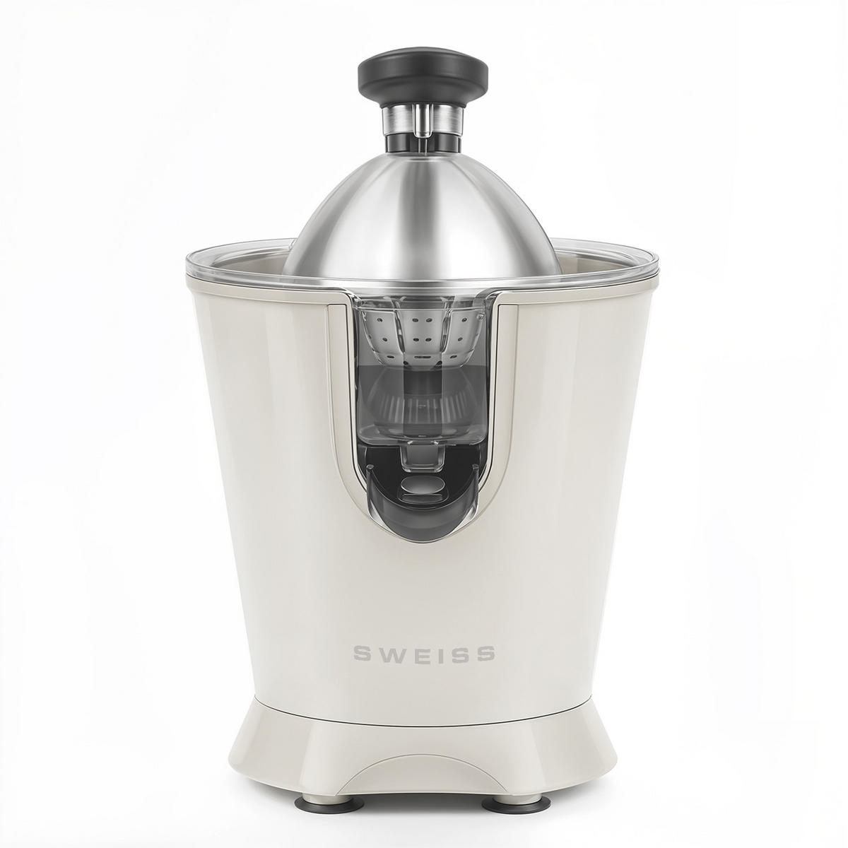 ZITRUSPRESSE ZEST8 Beige, tropffreier Ausgießer, leistungsstarker Gelenkarm, 160 W - Beige, Metall (18.5/29/25cm) - SWEISS