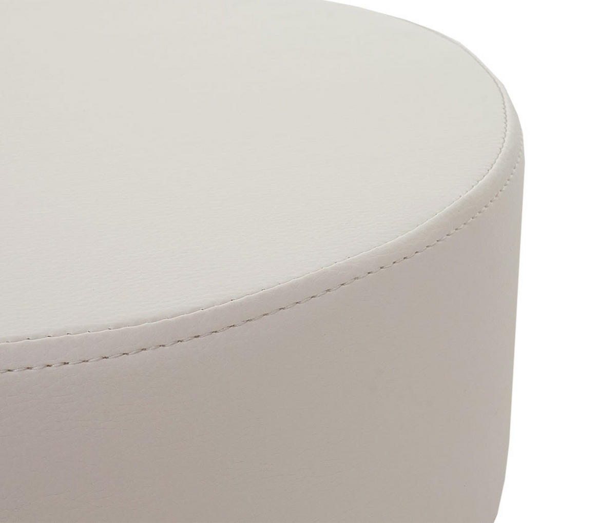 HOCKER höhenverstellbar und drehbar Sitzhöhe 43-55cm Ø 35cm Kunstleder Creme - Beige, Kunststoff (35/55/35cm) - PROREGAL