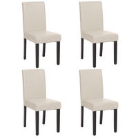 ESSZIMMERSTUHL Weiß, Dunkelbraun 4er-Set - Dunkelbraun/Weiß, Textil (43/90/56cm) - MCW