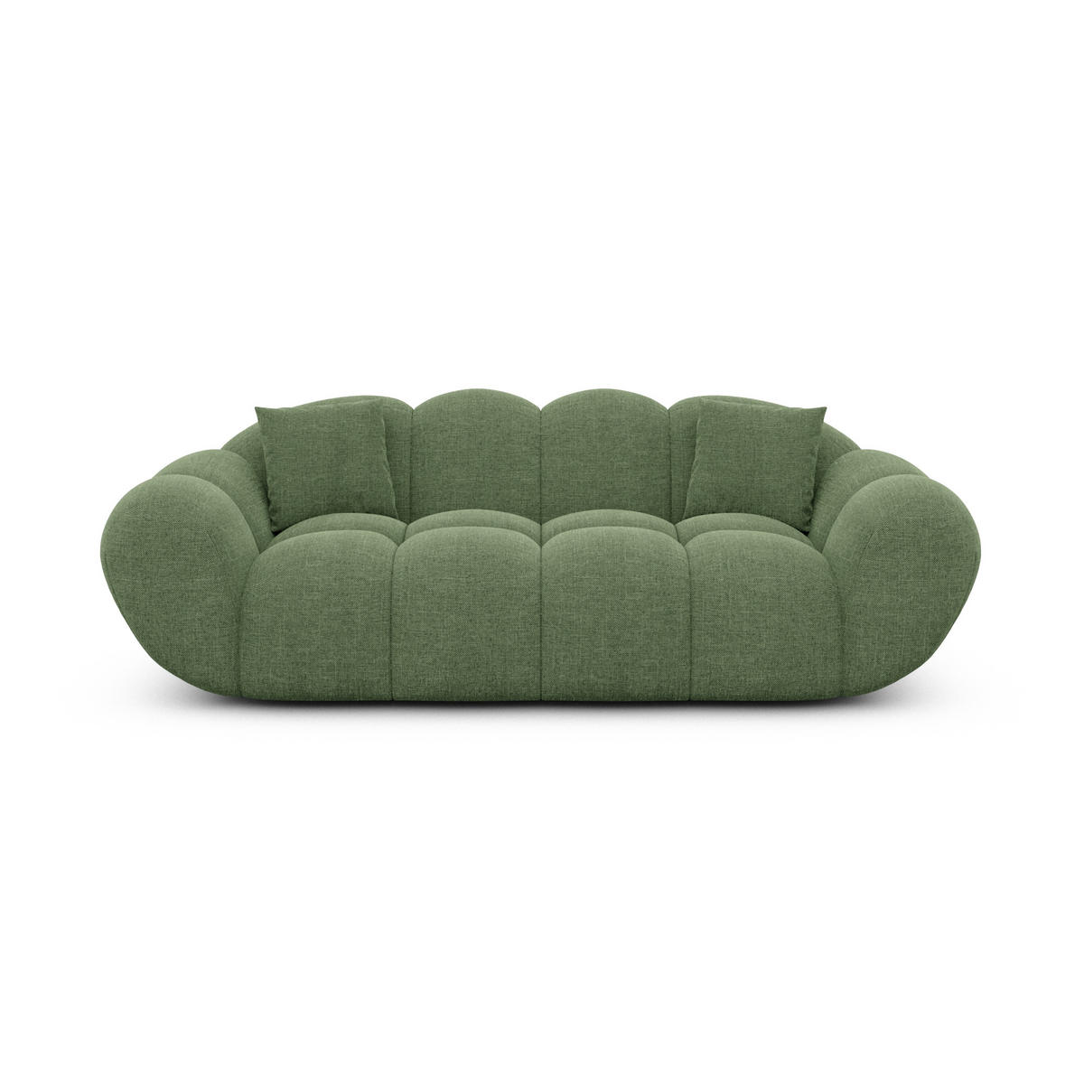 2-SITZER-SOFA Liva Grün Strukturstoff - Grün, Textil (200/70/93cm) - VAROYAL