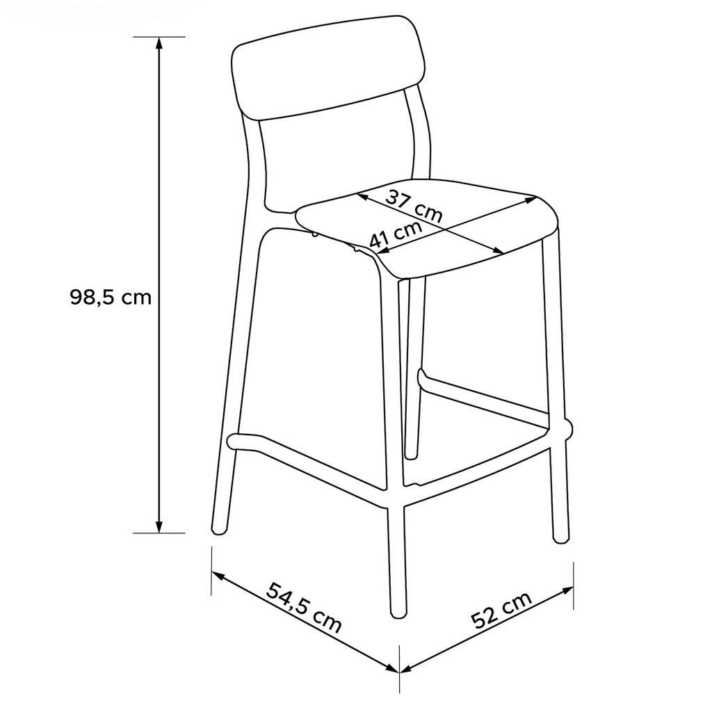 Thumbnail - Konsimo® Gartenhocker, Grau, Kunststoff, 52x98.5x54.5 cm, Gartenmöbel, Gartenstühle, Gartenstühle