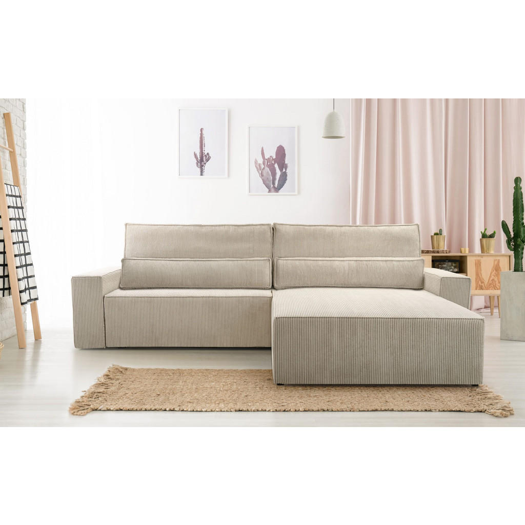 Thumbnail - Möblo Ecksofa, Hellgrau, Holz, 4-Sitzer, L-Form, 290x200 cm, Wohnzimmer, Sofas & Couches, Wohnlandschaften, Ecksofas