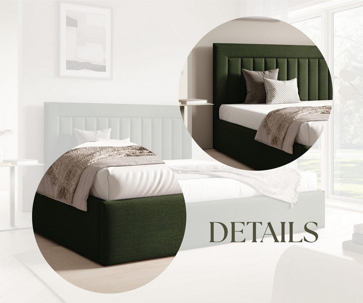 POLSTERBETT BEZA I - Dunkelgrün - Dunkelgrün, Textil (160/200cm) - AN-Moebel 4u