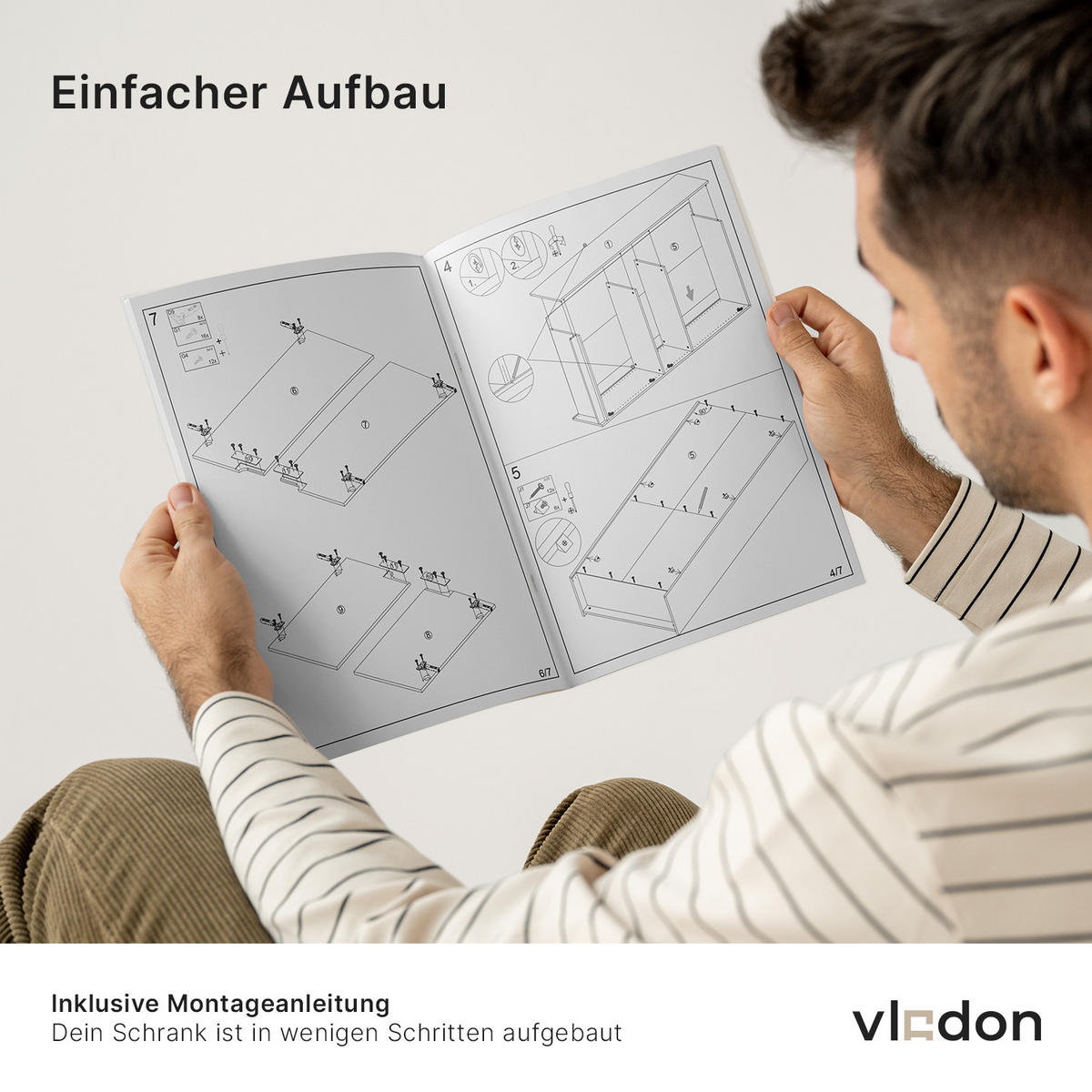 BÜROSCHRANK Logan Fronten in Schwarz matt - Schwarz, Holzwerkstoff (82/184/37cm) - Vladon