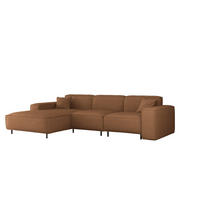 ECKSOFA Gloria In Artico - Braun, Holzwerkstoff/Textil (165/266cm) - Fun Möbel