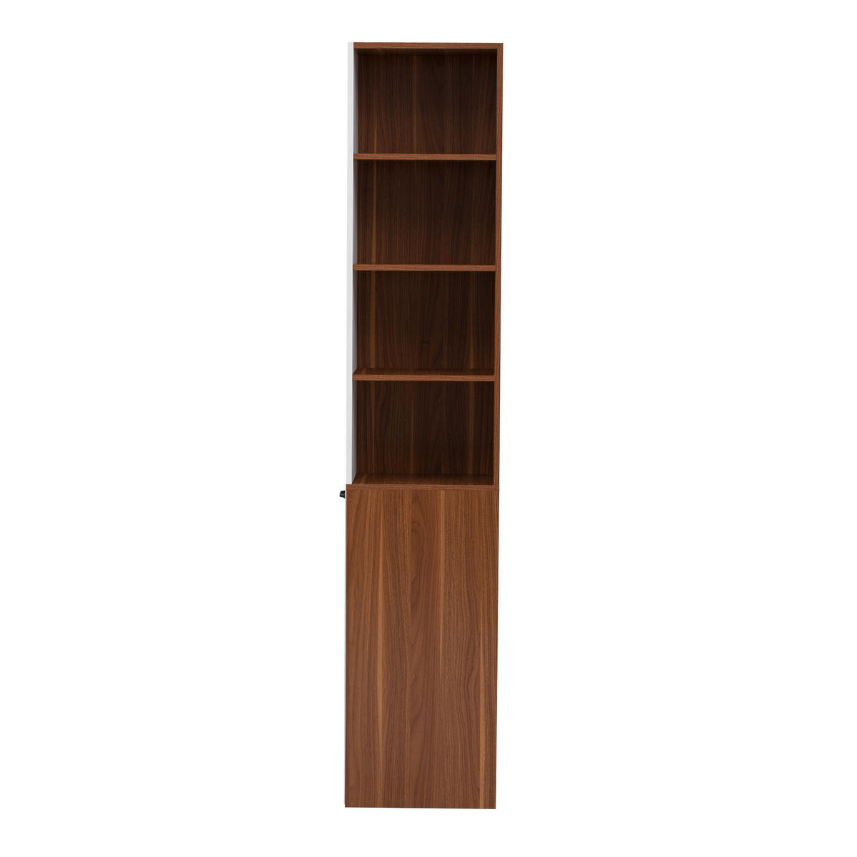 BUFFET DE-38318 100/40/200 cm mit Riffelglas Weiß/Nussbaum - Walnussfarben, Holzwerkstoff (100/200/40cm) - ComfortXL