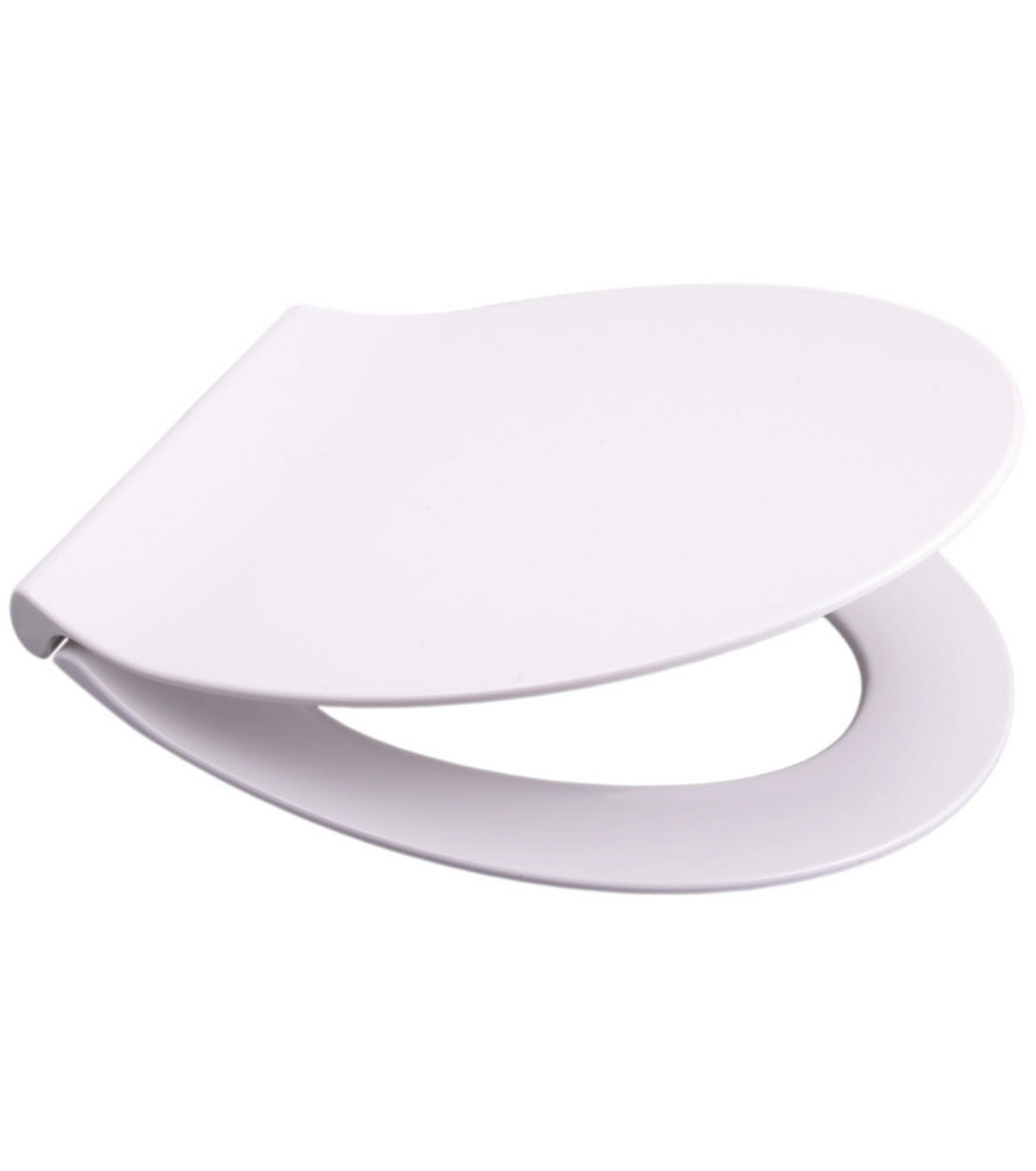 WC-SITZ mit Absenkautomatik Flat Weiß - Weiß, Holzwerkstoff (38/6/47cm) - Sanilo