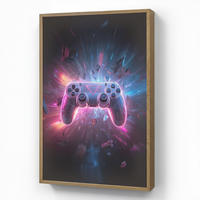 NÁSTĚNNÁ LAMPA S AKUMULÁTOREM Controller - Neon - Explosion - Abstraktní 60x90 cm - fialová, kompozitní dřevo (60/90/8cm)