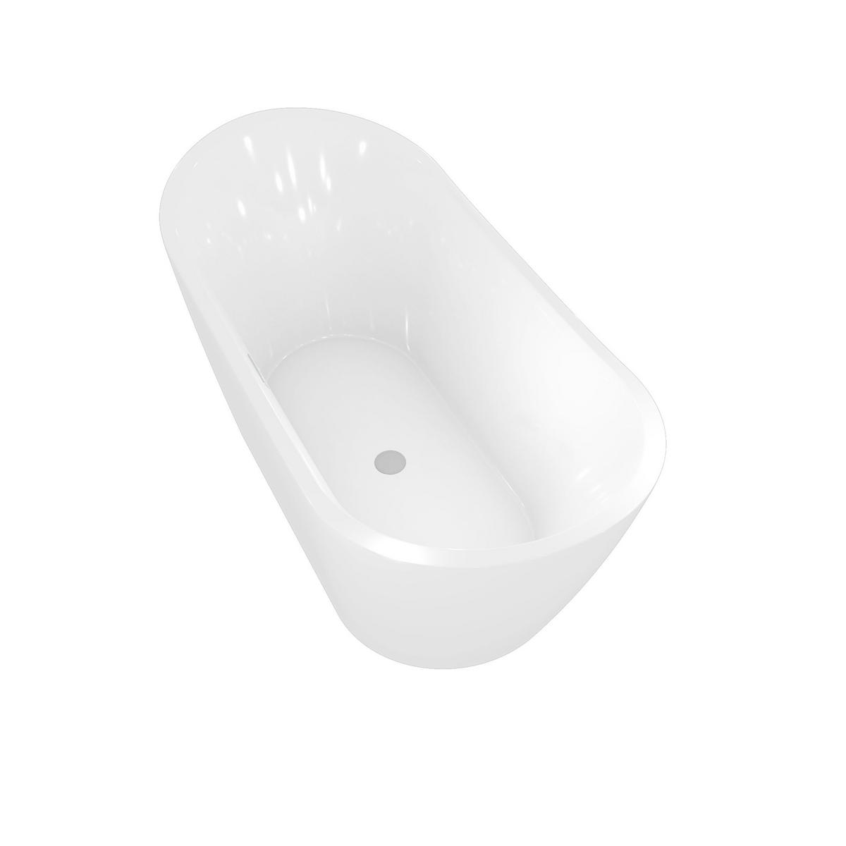 FREISTEHENDE Badewanne Wanne F03 180x89cm - Weiß, Glas/Kunststoff (80/72/180cm) - AcquaVapore by Sandra Jentho