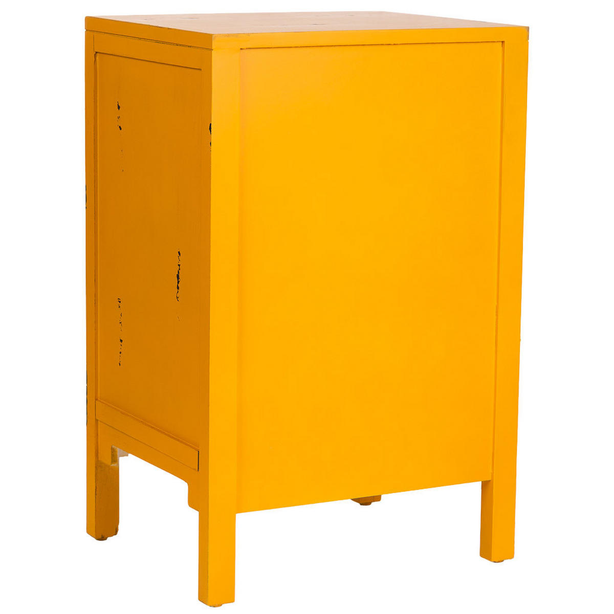 NACHTTISCH aus Holz, gelb, 45x36x70cm - Gelb, Holz (45/70/36cm) - Wanderlust