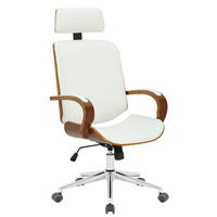 BÜROSTUHL Daytona, Walnuss/Weiß - Weiß, Textil/Metall (70/125/70cm) - TPFLiving