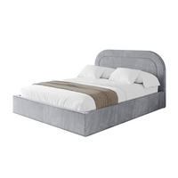 POLSTERBETT mit Bettkasten und Lattenrost, Bett mit Matratze H3/H4 - LERAY 200x200 Hellgrau - Hellgrau, Holzwerkstoff/Textil (200/200cm) - ALTDECOR