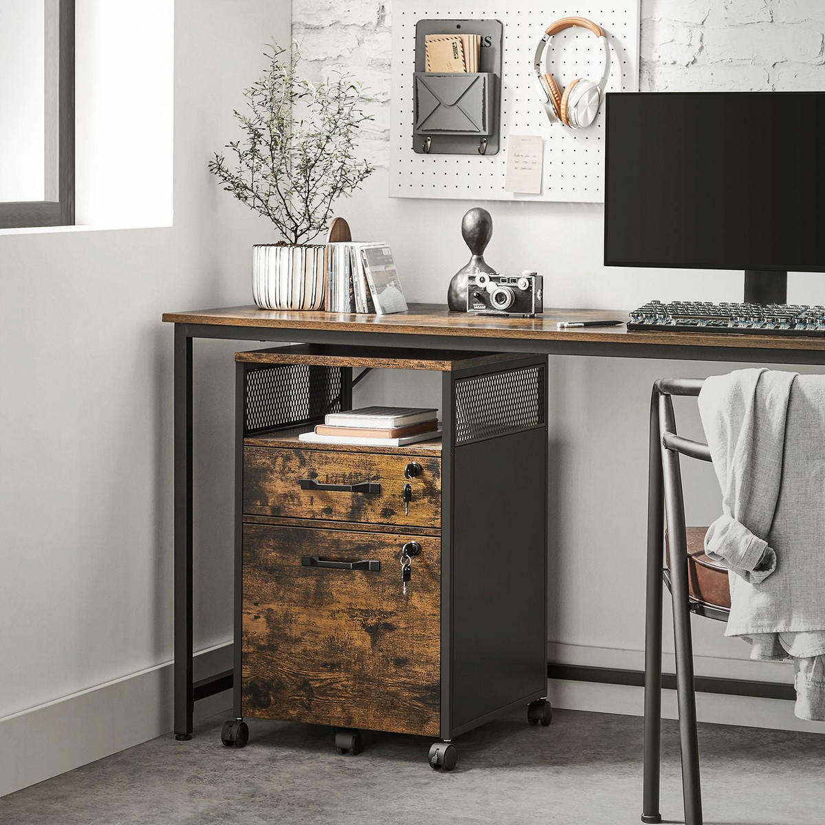 ROLLCONTAINER KIGALI - Braun, Holzwerkstoff (42/69/44cm) - Hansiro