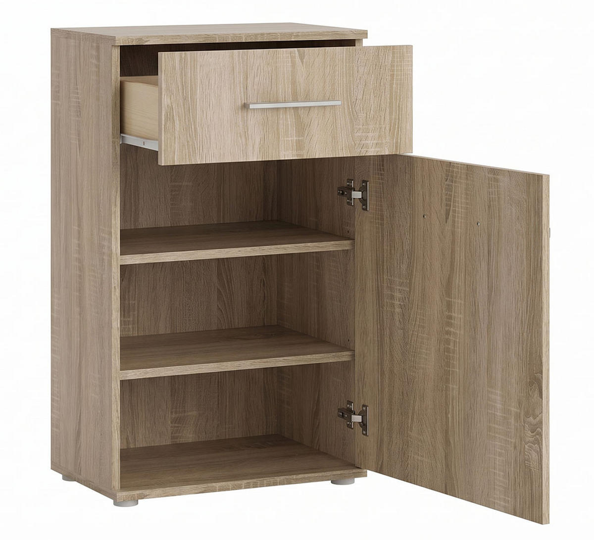 KOMMODE Gemini Eiche Sonoma 50 / 35 / 86,5cm - Braun/Sonoma Eiche, Holz/Holzwerkstoff (50/86.5/35cm) - Feldmann-Wohnen