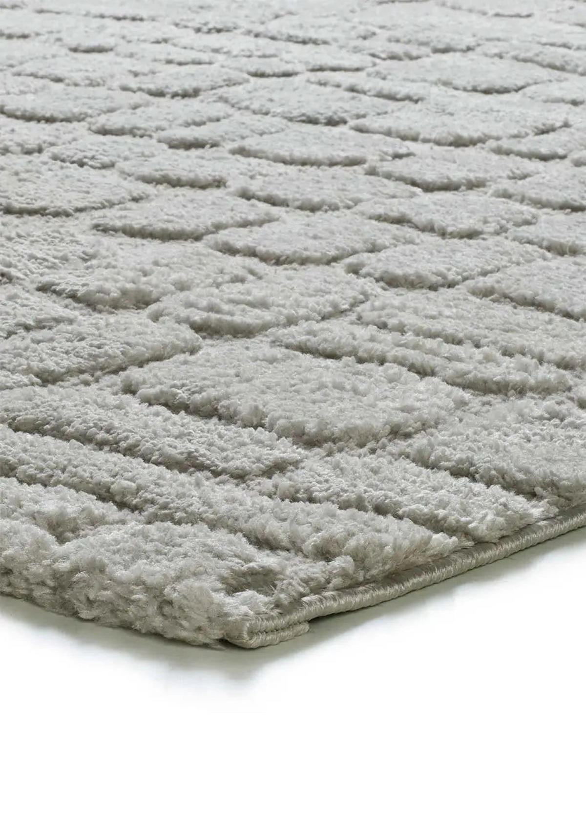 WEBTEPPICH Grau Juno 64/120 cm - Hellgrau, Naturmaterialien/Textil (64/120cm) - Atticgo