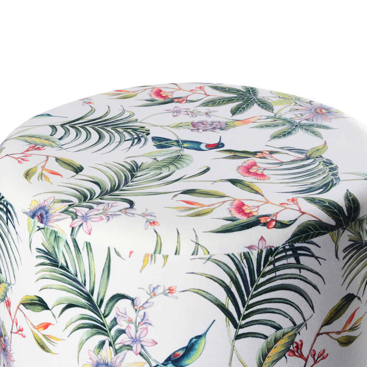 PUF Sametová látka Barevný Lovett - různobarevná, textil (47/48/47cm) - Beliani
