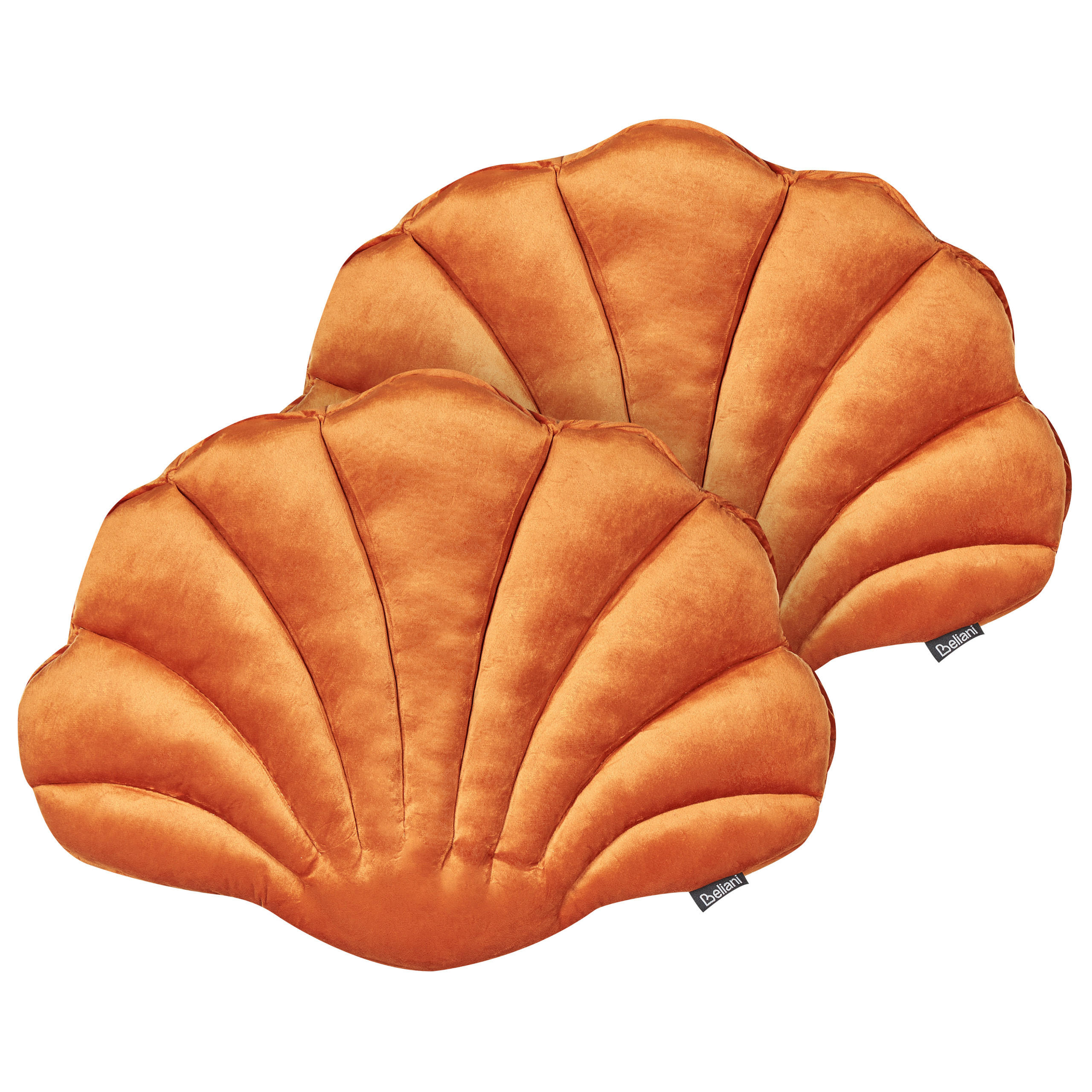 DEKORATIVNÍ POLŠTÁŘ sada 2 ks Oranžový 47/35 cm Consolida - pomerančová, textil (47/35cm) - Beliani
