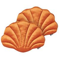 DEKORATIVNÍ POLŠTÁŘ sada 2 ks Oranžový 47/35 cm Consolida - pomerančová, textil (47/35cm) - Beliani
