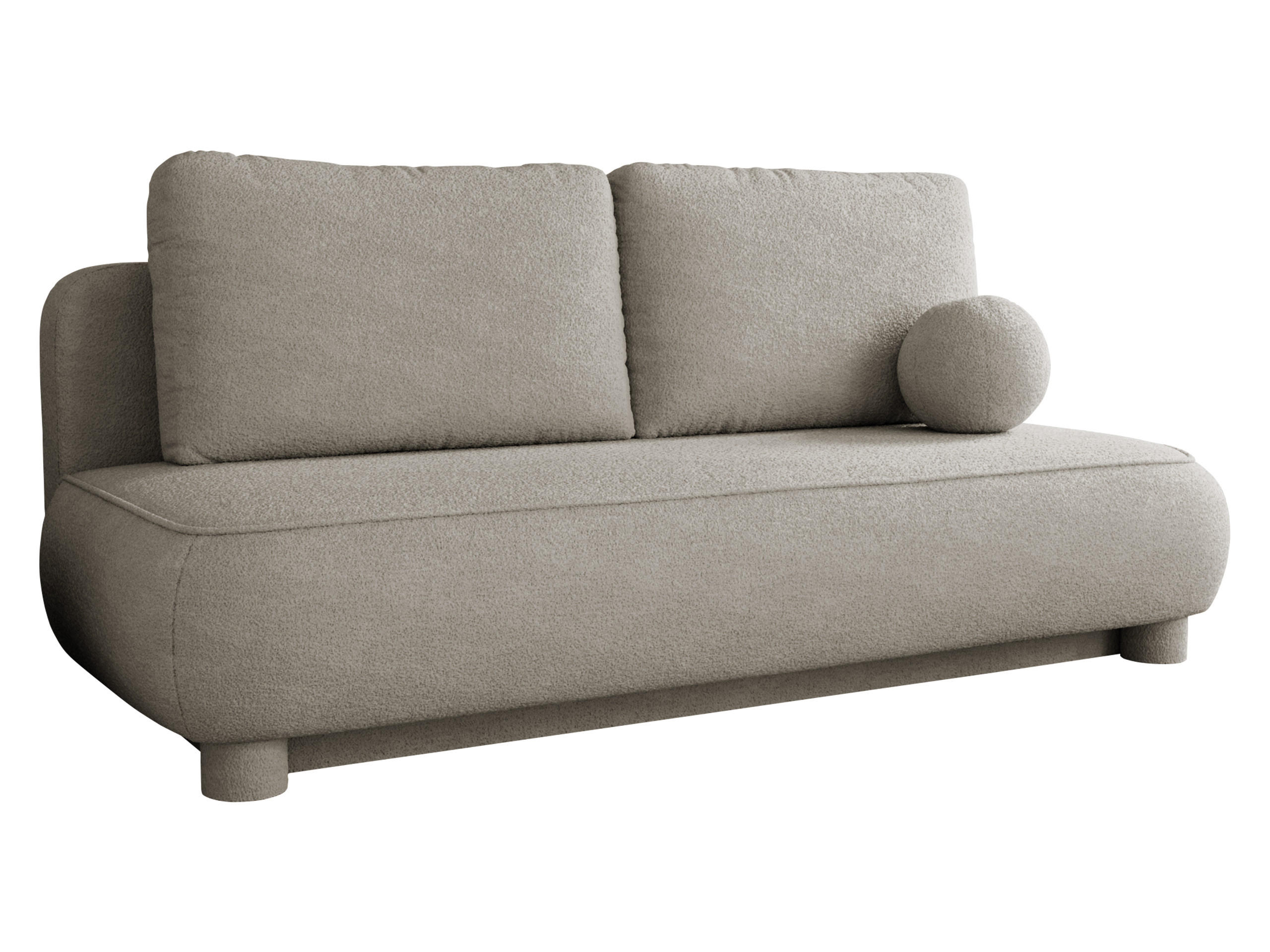 SCHLAFSOFA Gaja - Hellbraun, Holz/Textil (209/96/96cm) - MIRJAN24