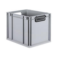 EUROBOX NextGen Color 32x30x40 cm 30 Liter Griffe schwarz offen, Grau - Schwarz/Grau, Kunststoff (30/32/40cm) - PROREGAL