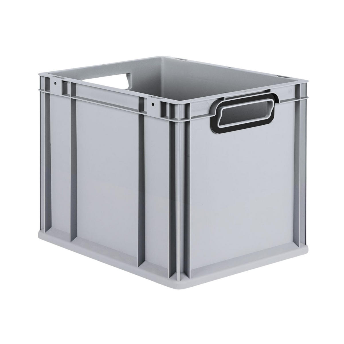 EUROBOX NextGen Color 32x30x40 cm 30 Liter Griffe schwarz offen, Grau - Schwarz/Grau, Kunststoff (30/32/40cm) - PROREGAL