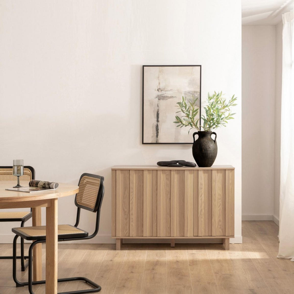 ANRICHTE NIEDRIGE Otto Natürlich 120 cm x 80 cm - Naturfarben, Holzwerkstoff (120/80/40cm) - Klast Home