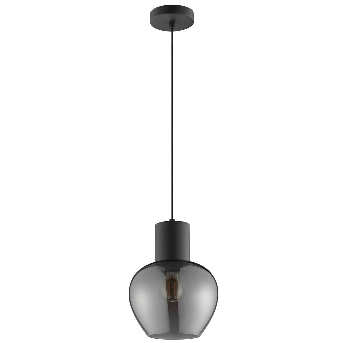 LED DECKENLEUCHTE Ligari Schwarz/Rauchglas 23/23/150 cm - Multicolor, Kunststoff (23/23/150cm) - Brilliant