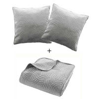 BETTWÄSCHE-SET aus Samt Solange 240/260/0,5 cm - Grau, Textil (260/240cm) - Douceur d´intérieur